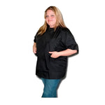 Load image into Gallery viewer, Stylist Wear Crinkle Nylon Scrub Top - Black OR Pink