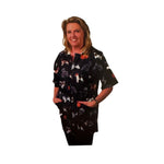 Load image into Gallery viewer, Stylist Wear Crinkle Nylon Groomer Zipper Jacket - Black OR Black Breed