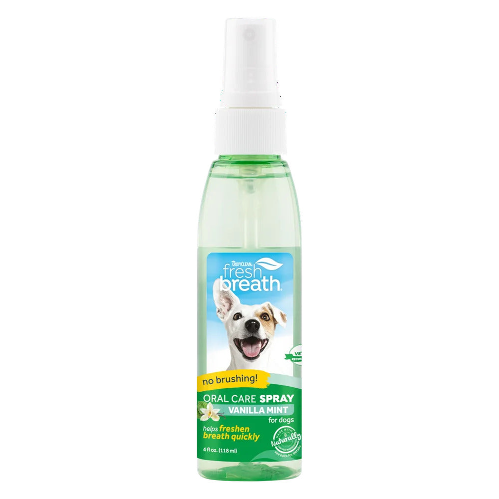Tropiclean Fresh Breath Vanilla Mint Oral Care Spray 4 oz