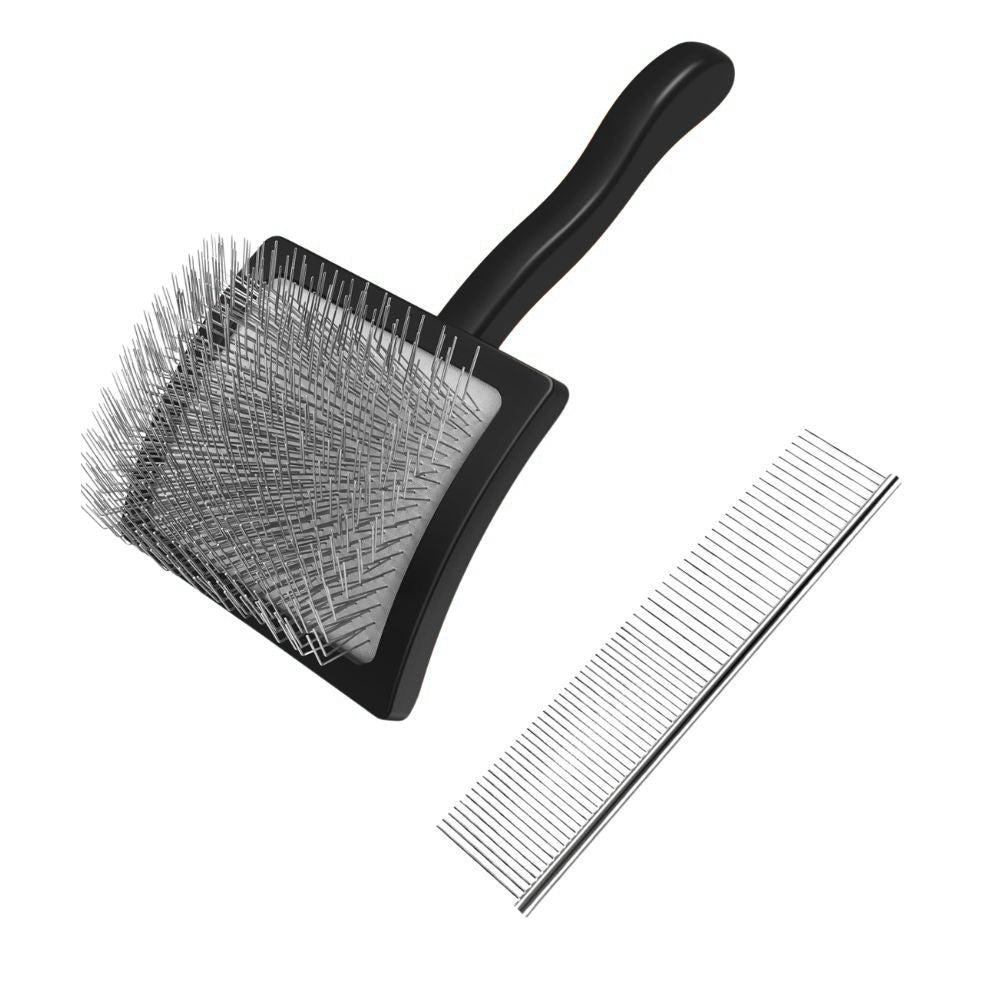 WAGS Waterproof Doodle Brush W/ Comb Large - Blue/Black/Orange