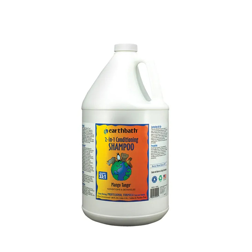 Earthbath Mango Tango 2-In-1 Conditioning 33:1 Shampoo Gallon