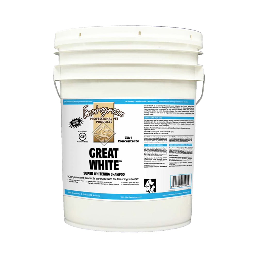 Envirogroom Great White 32:1 Shampoo 5 Gallon Bucket