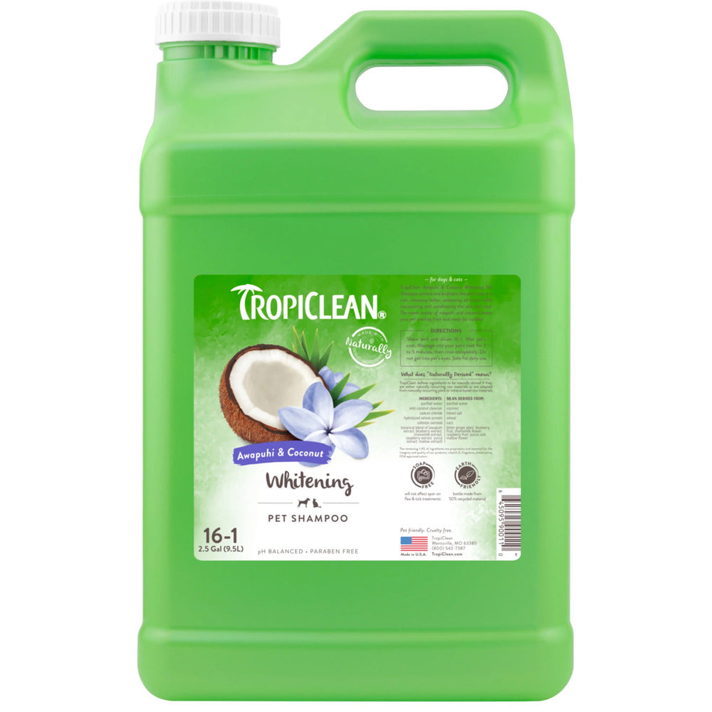 Tropiclean Awapuhi & Coconut Whitening 16:1 Shampoo 2.5 Gallon