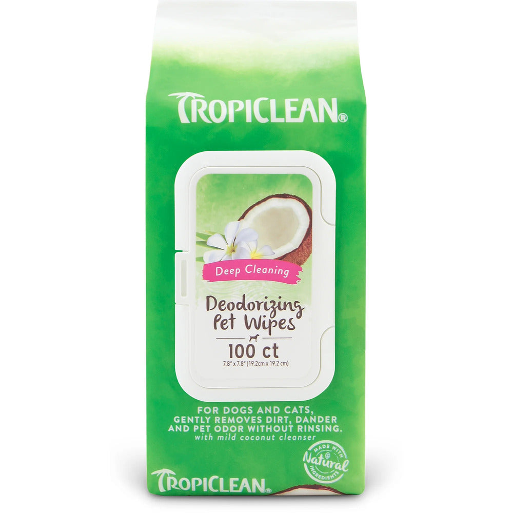Tropiclean Deep Clean Wipes 100ct