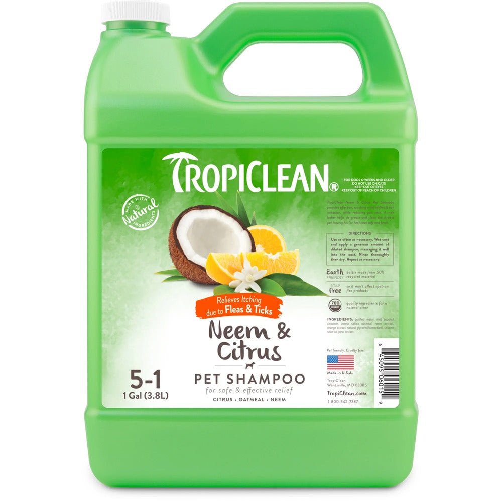 Tropiclean Neem & Citrus 5:1 Shampoo Gallon