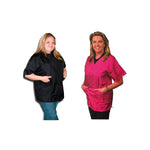 Load image into Gallery viewer, Stylist Wear Crinkle Nylon Scrub Top - Black OR Pink
