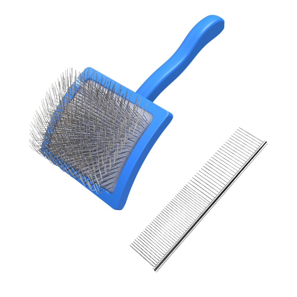 WAGS Waterproof Doodle Brush W/ Comb Large - Orange OR Blue