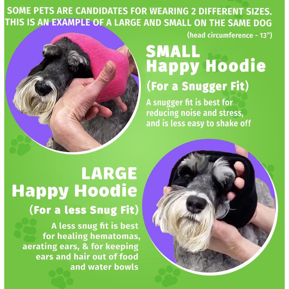 Happy Hoodie 2 pk (Includes Large and Small) - Pink