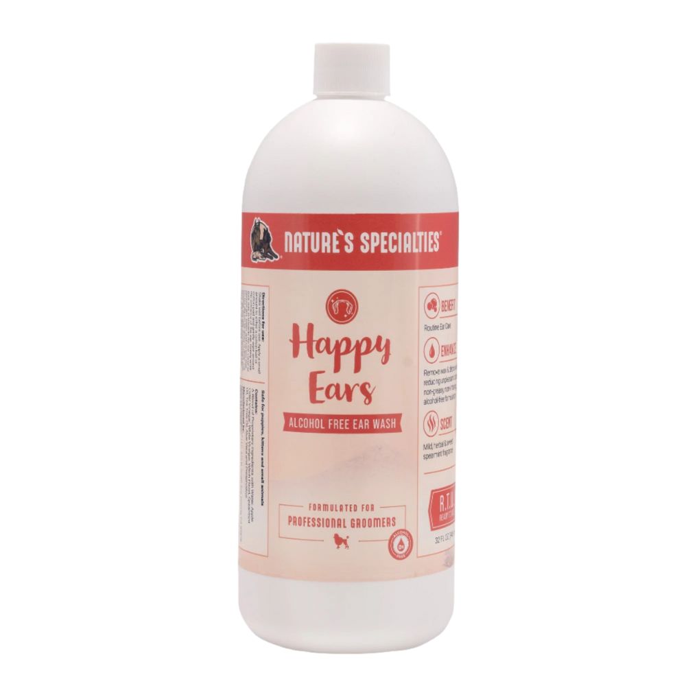 Happy Ears Alcohol-Free Ear Cleaner 32oz by Natures Specialties