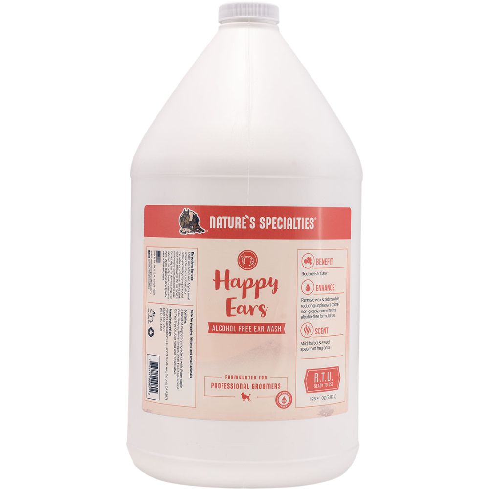 Happy Ears Alcohol-Free Ear Cleaner Gallon by Natures Specialties
