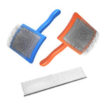 Load image into Gallery viewer, WAGS Waterproof Doodle Brush W/ Comb Large - Orange OR Blue
