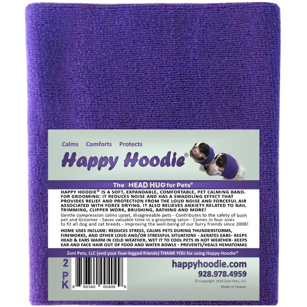 Happy Hoodie 2 pk (Includes Large and Small) - Purple