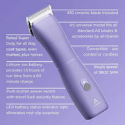 Andis eMerge Cord/Cordless Clipper - Purple