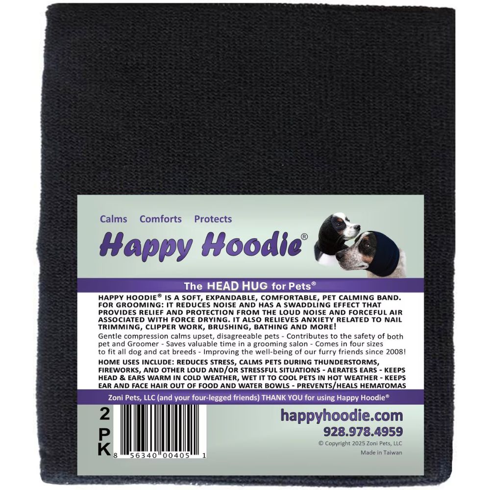 Happy Hoodie 2 pk (Includes Large and Small) - Black