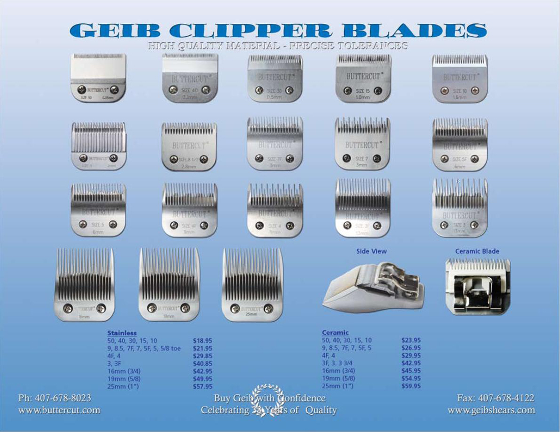 dog grooming clipper blades